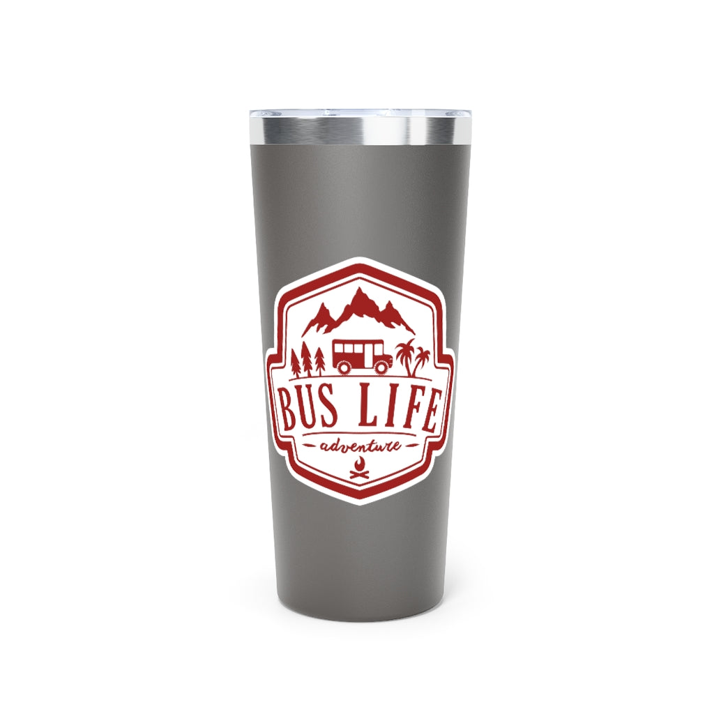 Bus Life Adventure Logo - Copper Vacuum Insulated Tumbler, 22oz