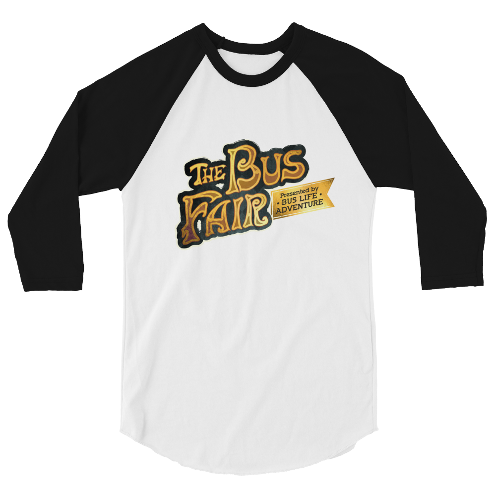 The Bus Fair Logo - 3/4 Sleeve Baseball T