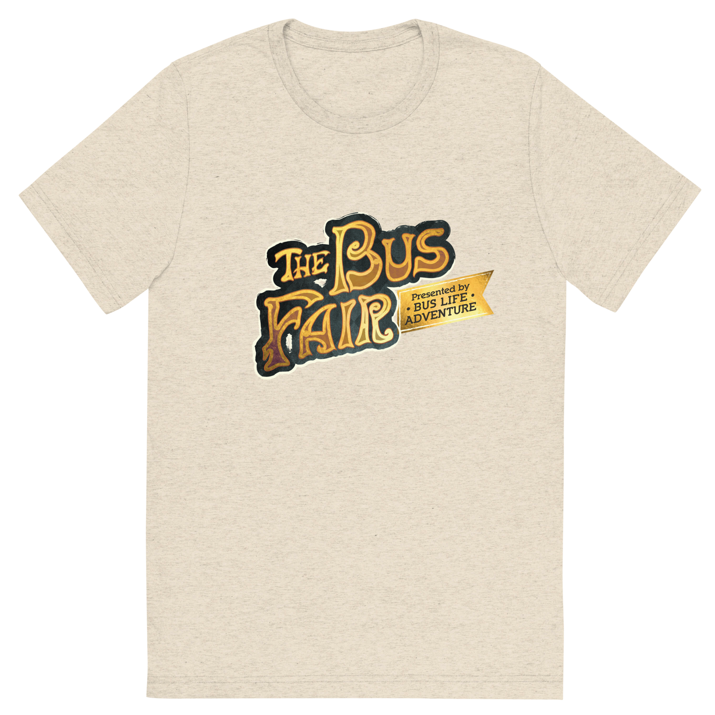 The Bus Fair Logo - Cream Unisex Tri-blend T-shirt