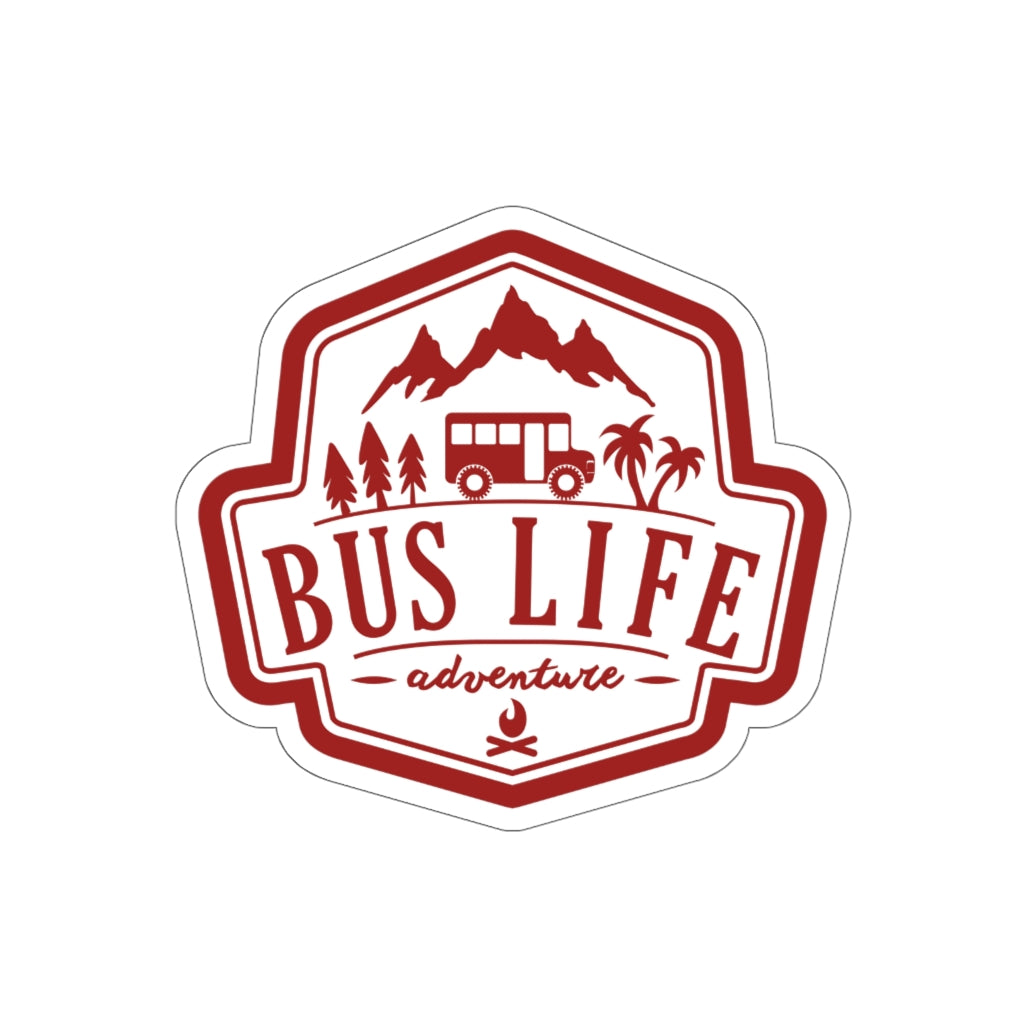 Bus Life Adventure Logo - Die-Cut Sticker