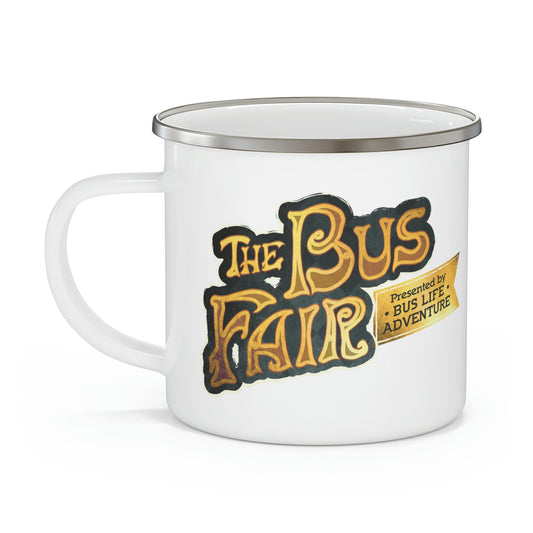The Bus Fair Logo Enamel Camping Mug