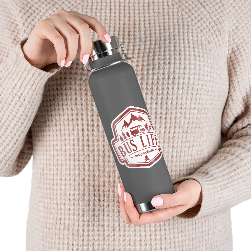 Bus Life Adventure Logo - 22oz Vacuum Insulated Bottle