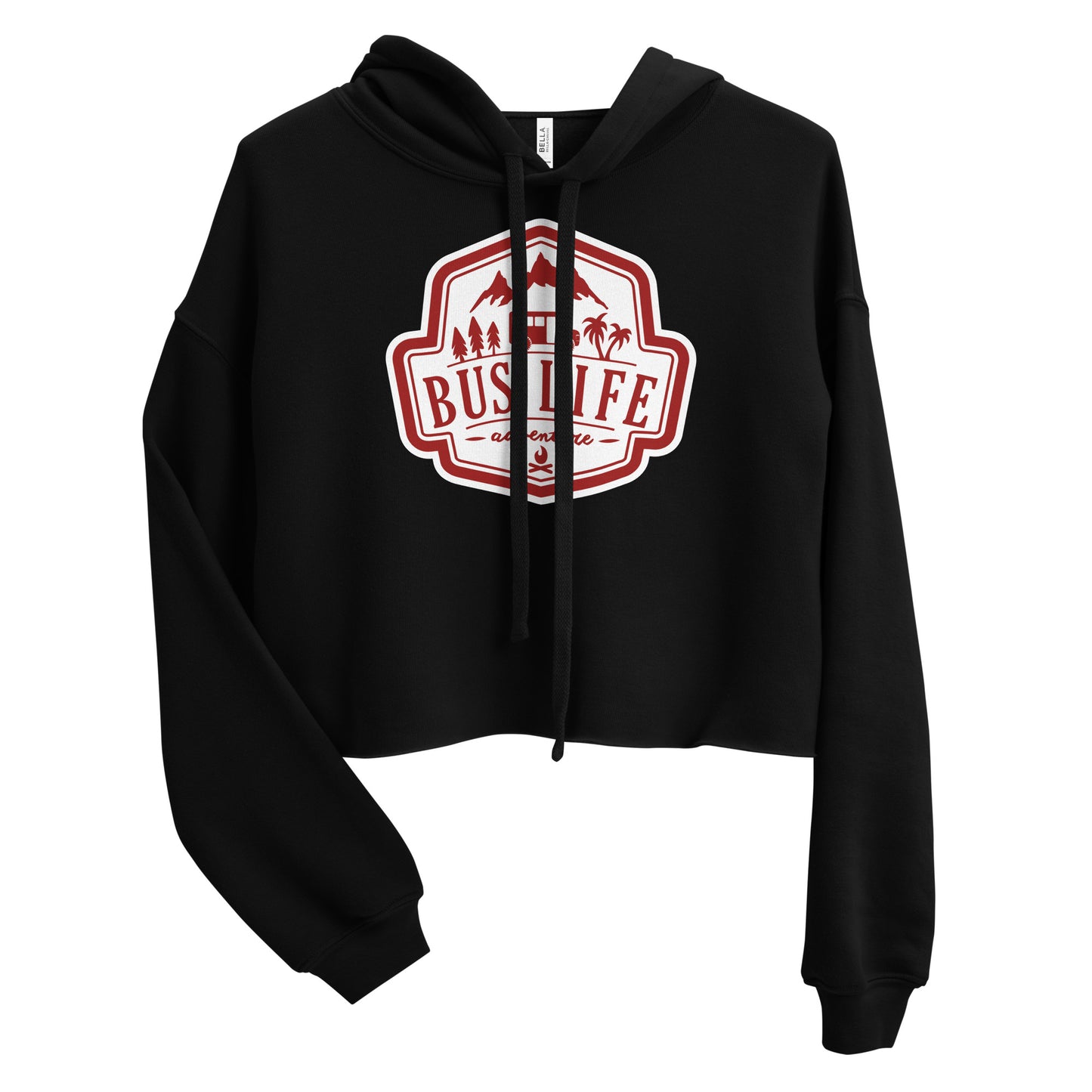 Bus Life Adventure Logo - Crop Hoodie