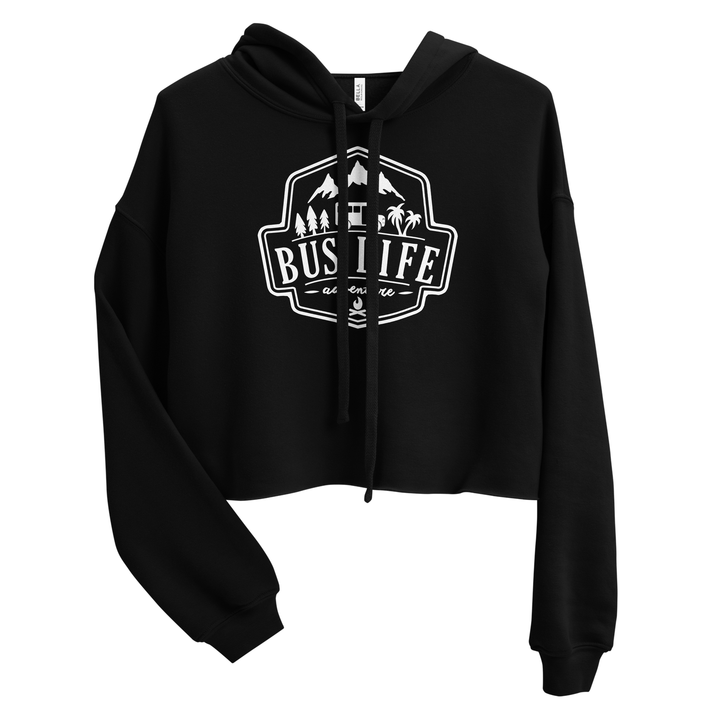 Bus Life Adventure Reverse Logo - Crop Hoodie